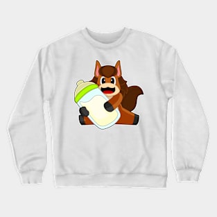 Horse Baby bottle Milk Crewneck Sweatshirt